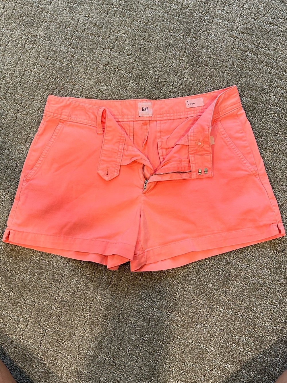 GAP Coral Pink Cotton Chino Shorts